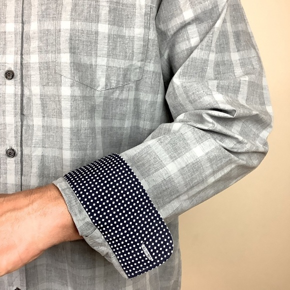 𝅺ted BAKER PLAID BUTTON DOWN SHIRT - Picture 7 of 11